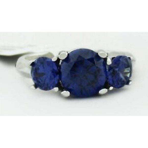 AAA Red Flashes 2.85 Cts Tanzanite Ring 10k White Gold